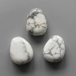 Howlite White Tumble Pendant With Cross Hole 2.5mm 0.8-1.2 inch (2.2-3cm) A