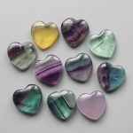 Rainbow Fluorite Heart 0.8 inch (0.6 x 2 x 2cm) A+