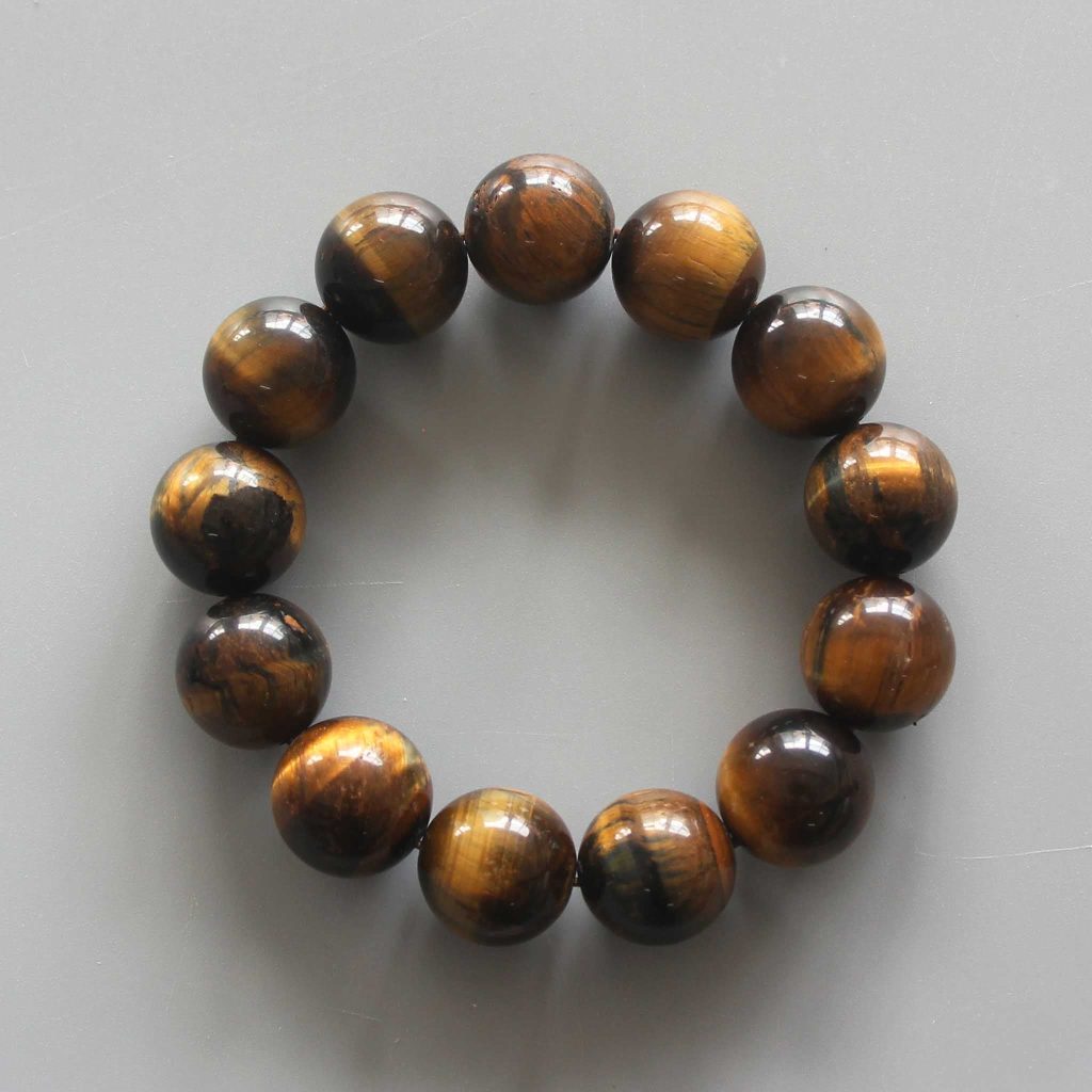 Golden Tiger Eye Round Bracelet 18cm 16mm A