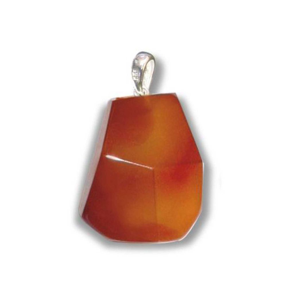 Carnelian Flat tumble with silver 25-30mm A