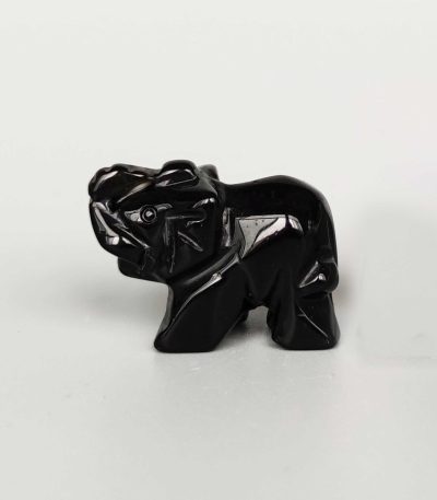 Black Obsidian Elephant P 2 inch (5cm) A