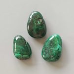 Malachite Tumble Pendant With Cross Hole 2.5mm 0.8-1.2 inch (2.2-3cm) A/B