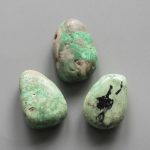 Variscite Green Ch Tumble Pendant With Cross Hole 2.5mm 0.8-1.2 inch (2.2-3cm) A