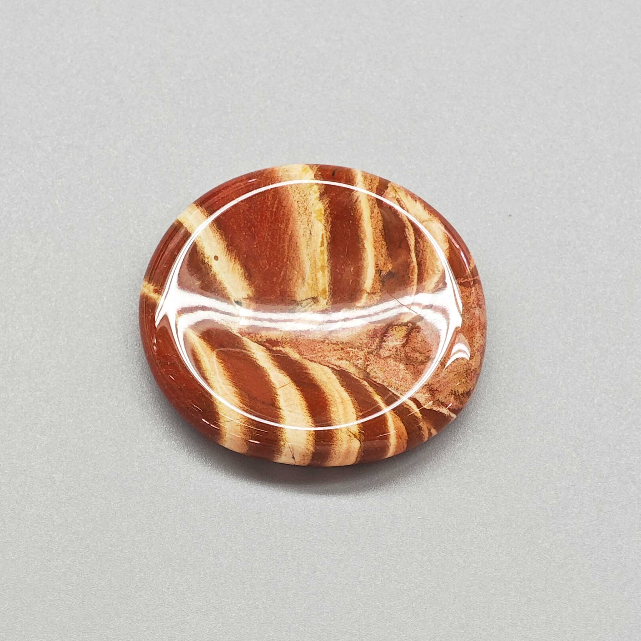 32eac3c92b701ed9cf10b17728440dfe Red Banded Jasper Freeform Thumb Stone 1.4-2 inch (0.9 x 3.5-5cm) A
