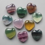 Rainbow Fluorite Heart 1 inch (1 x 2.5 x 2.5cm) A+
