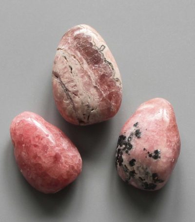 Rhodocrosite Argentina Tumble Pendant With Cross Hole 2.5mm 0.8-1.2 inch (2.2-3cm) A/A+
