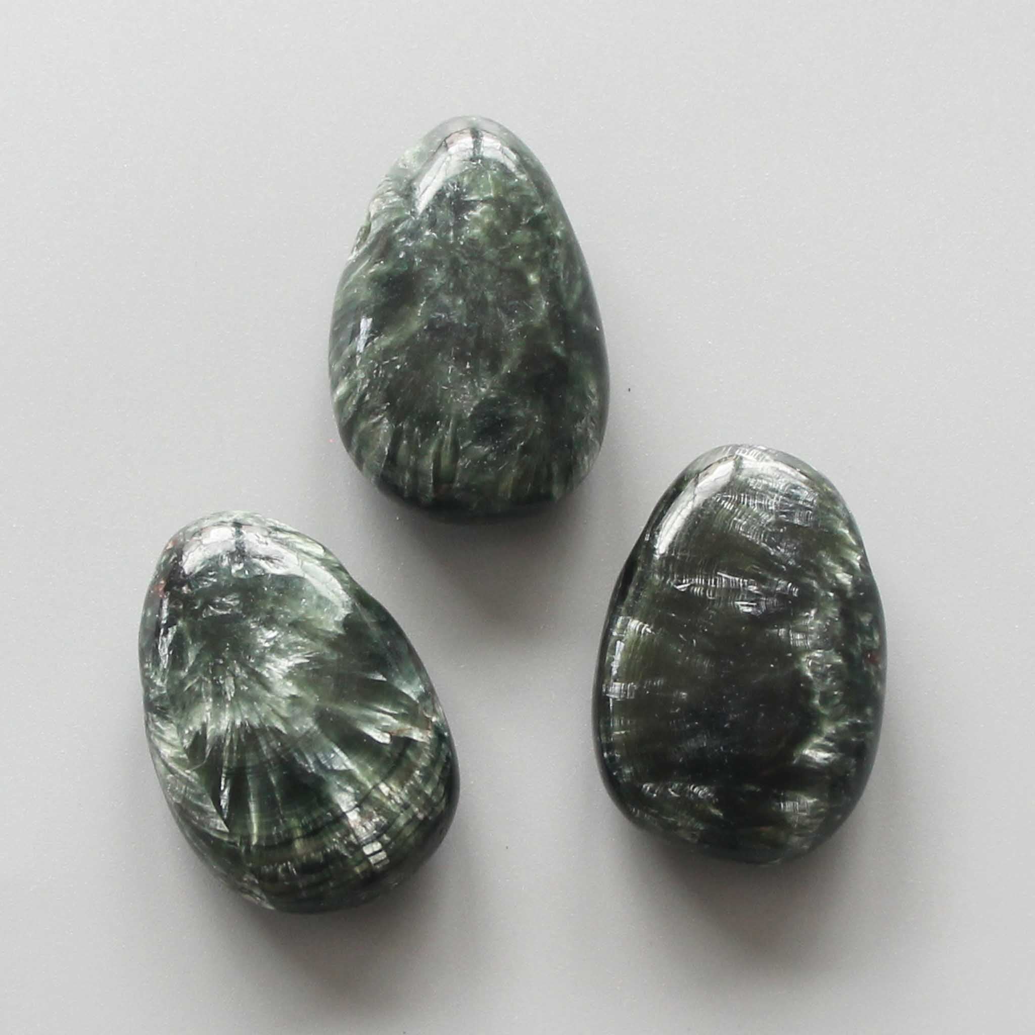 380804b24debbd1fb7b98b65f1138984-1 Seraphinite Tumble Pendant With Cross Hole 2.5mm 0.8-1.2 inch (2.2-3cm) A/A+