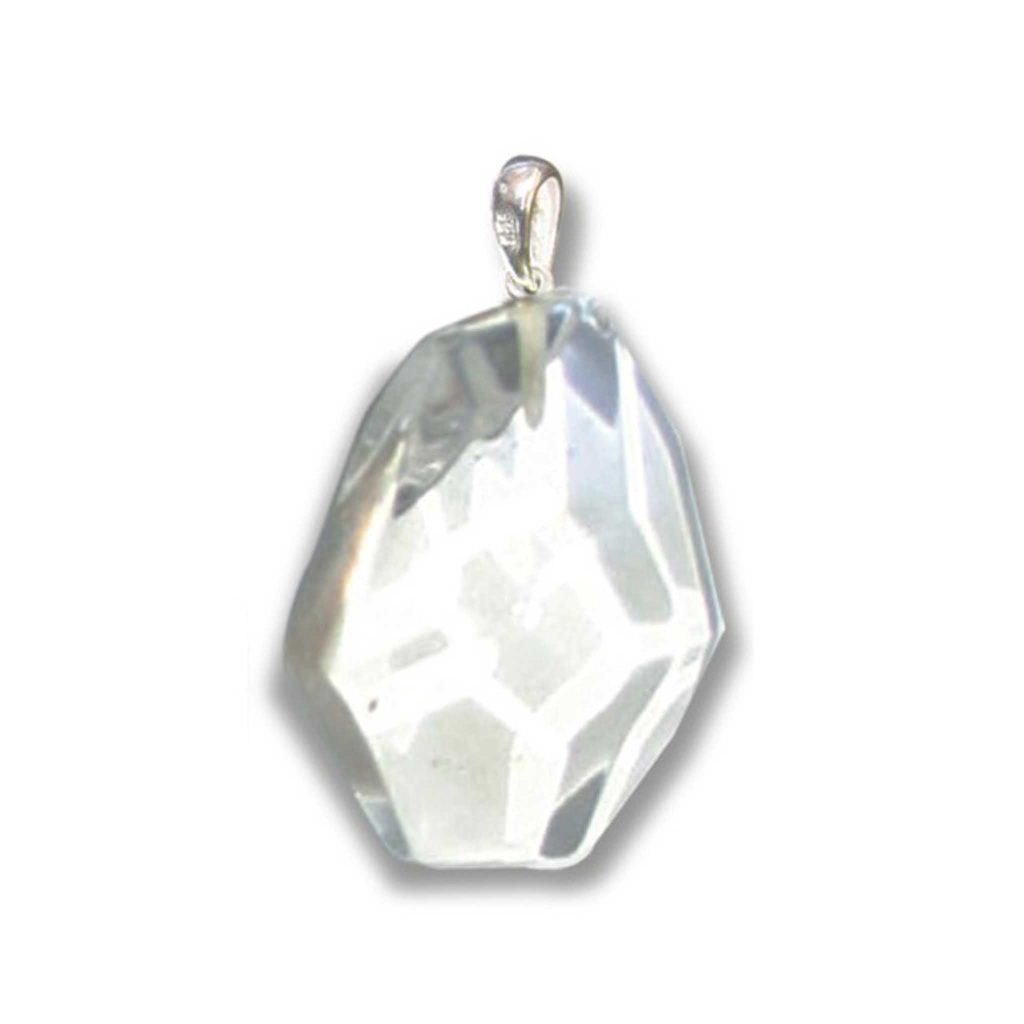 Crystal Flat tumble with silver 25-30mm A+