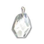 Crystal Flat tumble with silver 25-30mm A+