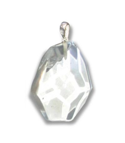 Crystal Flat tumble with silver 25-30mm A+