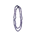 Amethyst Chip & Pearl Necklace 15# 5/8mm,60" A