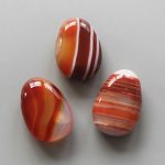 Carnelian With Stripe Tumble Pendant With Cross Hole 2.5mm 0.8-1.2 inch (2.2-3cm) A/A+