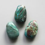 Chrysocolla Hand Peru Tumble Pendant With Cross Hole 2.5mm 0.8-1.2 inch (2.2-3cm) A/B