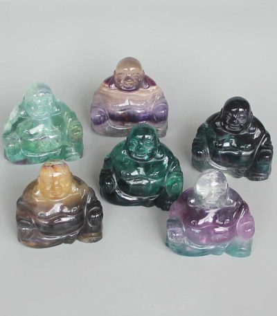 Rainbow Fluorite Buddha P 2.5 inch （6.3cm） A/A+