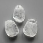 White Calcite Tumble Pendant With Cross Hole 2.5mm 0.8-1.2 inch (2.2-3cm) A