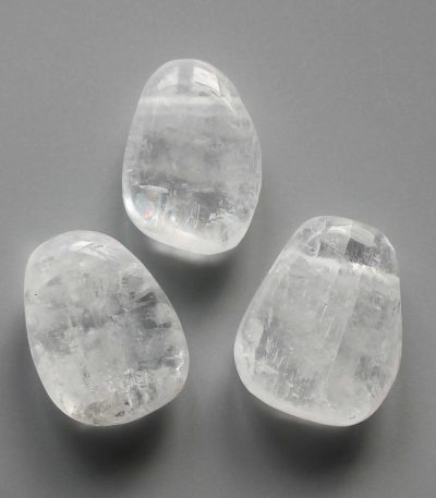 White Calcite Tumble Pendant With Cross Hole 2.5mm 0.8-1.2 inch (2.2-3cm) A