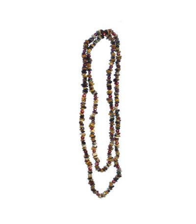 Mookaite Chip & Pearl Necklace 14# 5/8mm,60" A