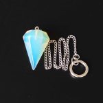 Opalite Single point pendulum with chain 1.4 inch (2.5x3.5cm) A/A+