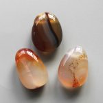 Carnelian Tumble Pendant With Cross Hole 2.5mm 0.8-1.2 inch (2.2-3cm) A/B