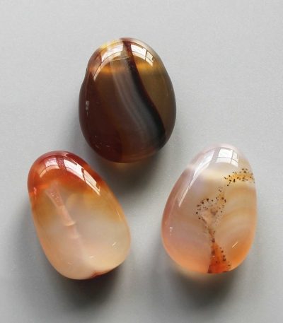 Carnelian Tumble Pendant With Cross Hole 2.5mm 0.8-1.2 inch (2.2-3cm) A/B