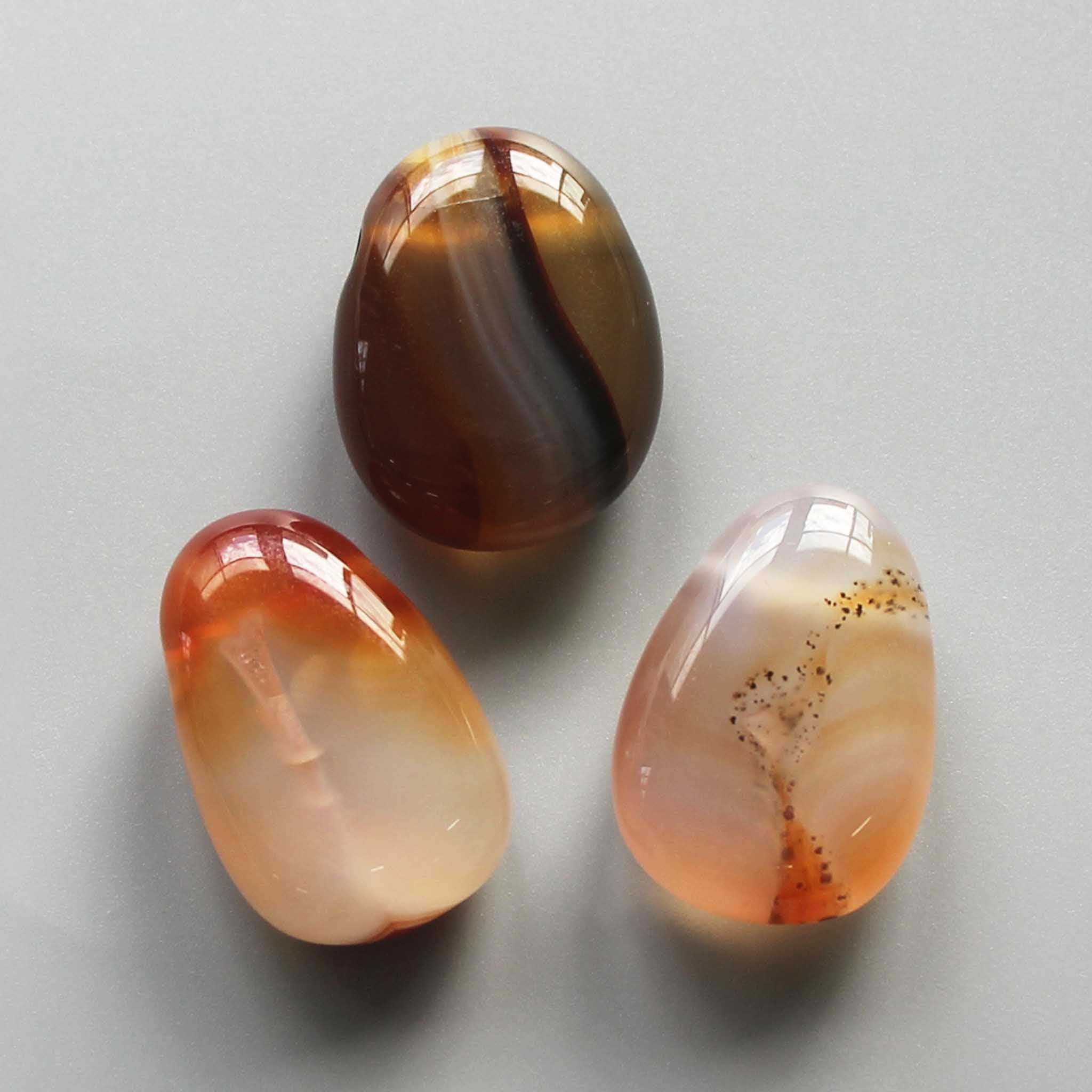 3e86b9a5685ca1ed76427b6f5b07472b-1 Carnelian Tumble Pendant With Cross Hole 2.5mm 0.8-1.2 inch (2.2-3cm) A/B