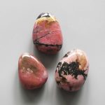 Rhodonite Tumble Pendant With Cross Hole 2.5mm 0.8-1.2 inch (2.2-3cm) A/A+