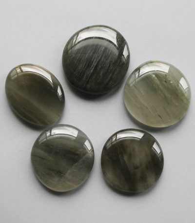 Aragonite Grey Smooth Stone 1.6 inch (0.8-1 x 3.5-4.5cm) A