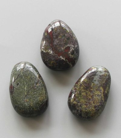 Dragon Stone Tumble Pendant With Cross Hole 2.5mm 0.8-1.2 inch (2.2-3cm) A/B