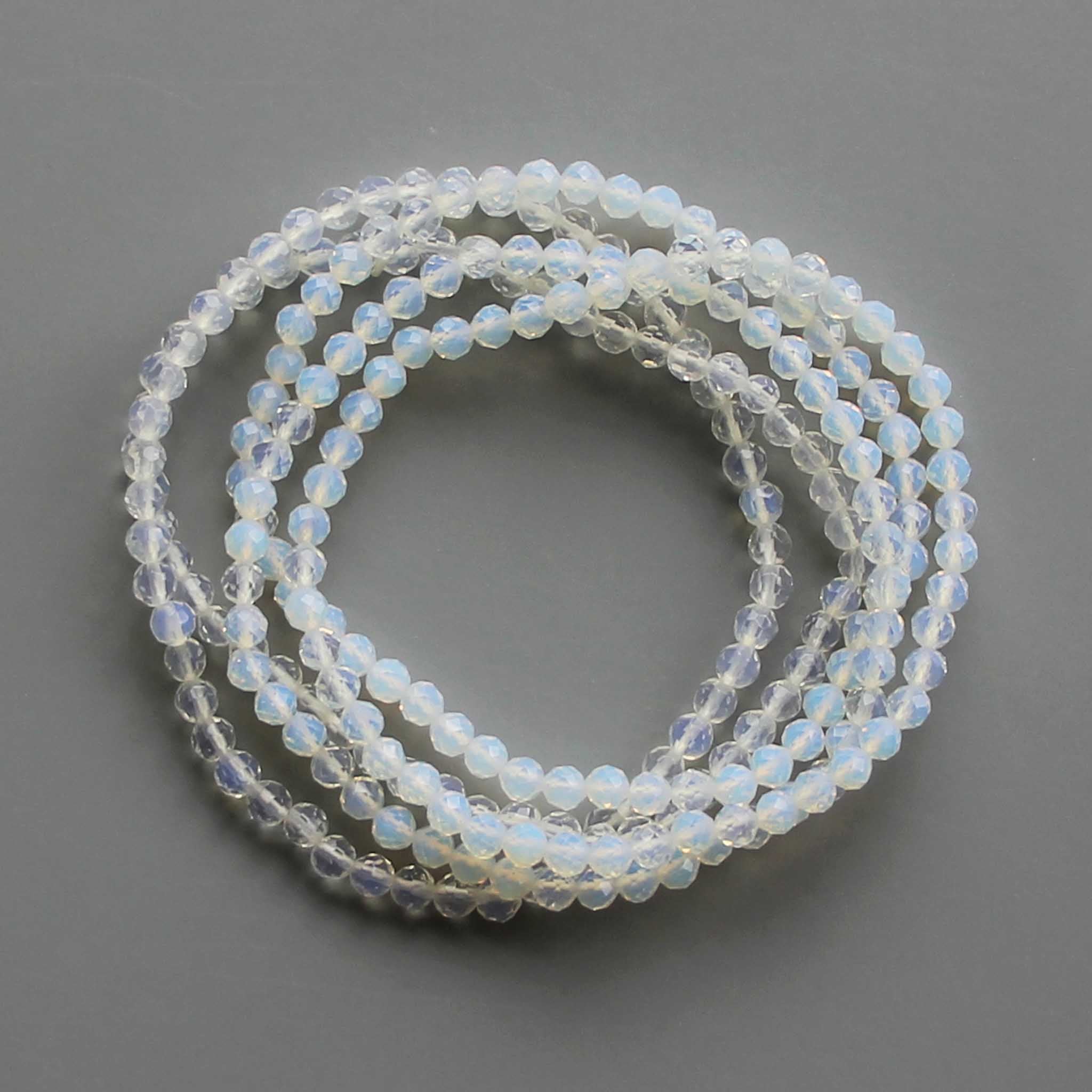 441086211af87399c778907311aee0e5 Opalite Faceted Round Bracelet 4mm A