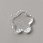Crystal Flower Shape Thumb Stone 1.6 inch (0.65 x 4 x 4cm) AA