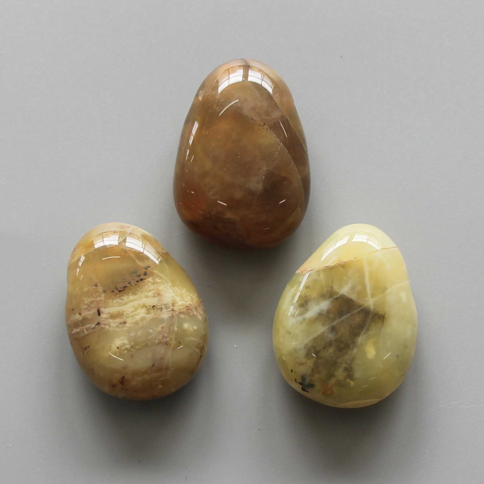 446f81eea49093888fae1112a4556faa-1 Yellow Opal Tumble Pendant With Cross Hole 2.5mm 0.8-1.2 inch (2.2-3cm) A/B