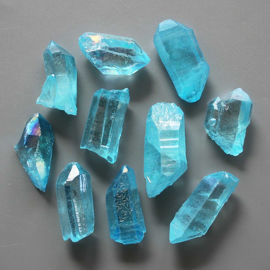 Crystal Laser Aquamarine Color Natural Point Specimen 7/15*15/40mm A/A+