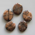 Chiastolite Smooth Stone 1.6 inch (0.8-1 x 3.5-4.5cm) A/A+