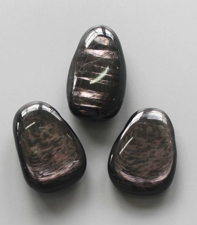 Hypersthene Tumble Pendant With Cross Hole 2.5mm 0.8-1.2 inch (2.2-3cm) A+/AA