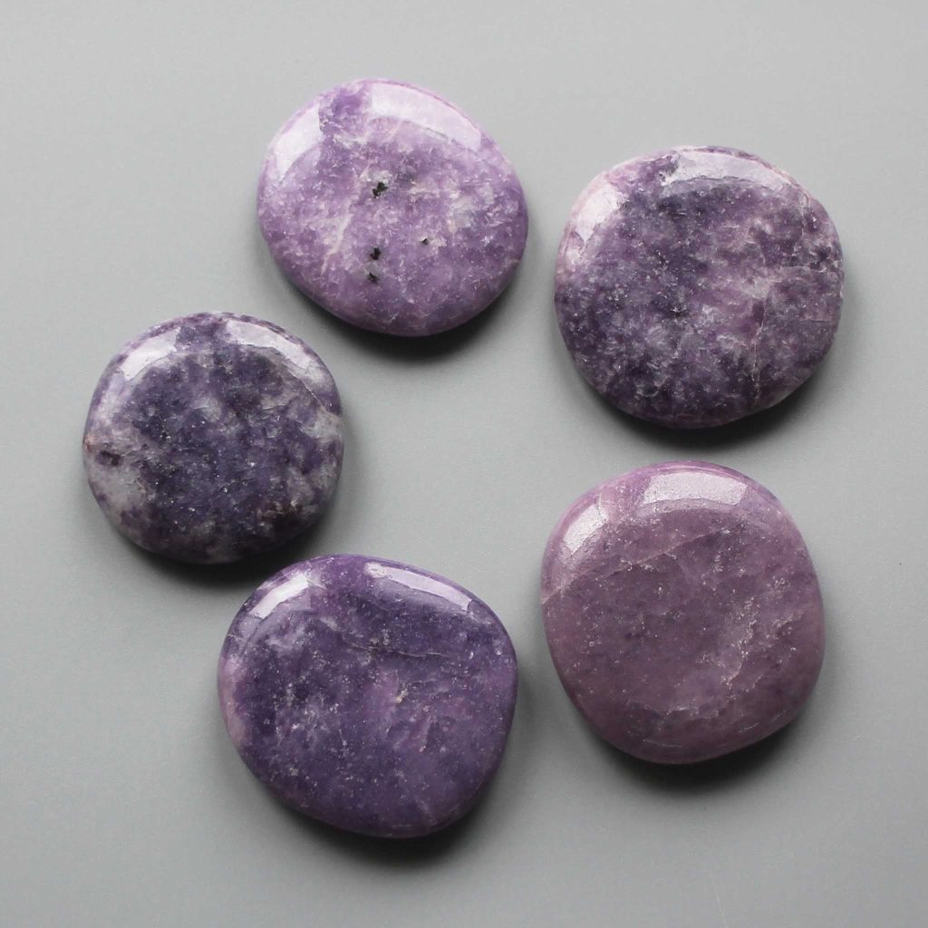 Lepidolite Af Smooth Stone 1.6 inch (0.8-1 x 3.5-4.5cm) A/A+