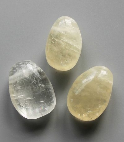 Yellow Calcite Tumble Pendant With Cross Hole 2.5mm 0.8-1.2 inch (2.2-3cm) A/B