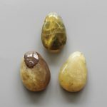 Yellow Opal Tumble Pendant With Cross Hole 2.5mm 0.8-1.2 inch (2.2-3cm) A