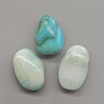 Aragonite Blue China Dyed Tumble Pendant With Cross Hole 2.5mm 0.8-1.2 inch (2.2-3cm) A/B