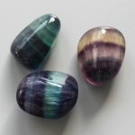 Blue Purple Rainbow Fluorite Tumble Stone 1 inch (2-3cm) AA