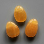 Orange Calcite China Tumble Pendant With Cross Hole 2.5mm 0.8-1.2 inch (2.2-3cm) A+/AA