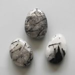 Black Rutile Quartz Tumble Pendant With Cross Hole 2.5mm 0.8-1.2 inch (2.2-3cm) A/A+