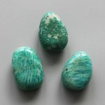 Green Amazonite Tumble Pendant With Cross Hole 2.5mm 0.8-1.2 inch (2.2-3cm) A/A+