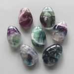 Rainbow Fluorite Tumble Pendant With Cross Hole 2.5mm 0.8-1.2 inch (2.2-3cm) A