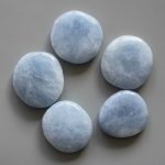 Blue Calcite Smooth Stone 1.6 inch (0.8-1 x 3.5-4.5cm) A/A+