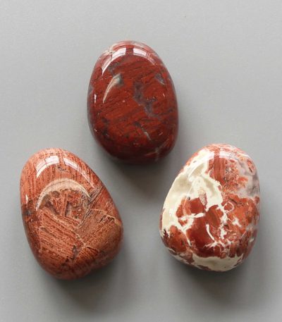 Poppy Jasper Tumble Pendant With Cross Hole 2.5mm 0.8-1.2 inch (2.2-3cm) A