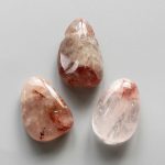 Red Hematoid Quartz Tumble Pendant With Cross Hole 2.5mm 0.8-1.2 inch (2.2-3cm) A/B