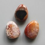 Fire Agate Burnt Tumble Pendant With Cross Hole 2.5mm 0.8-1.2 inch (2.2-3cm) A/B