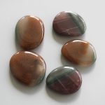Multicolor Agate Smooth Stone 1.6 inch (0.8-1 x 3.5-4.5cm) A