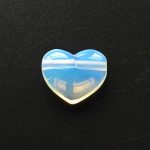 Opalite Heart Pendant With Hole 1.2 inch (1.3 x 2.5 x 3cm) A/A+