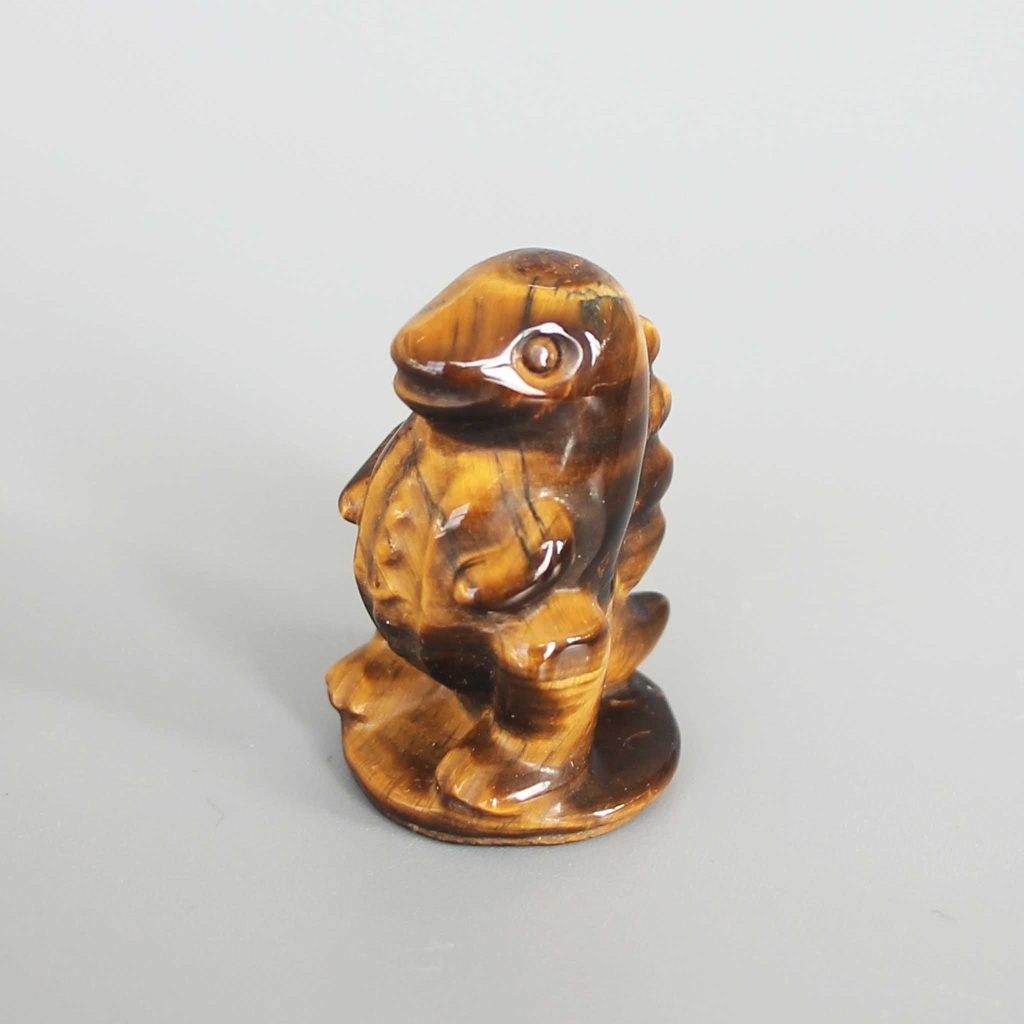 Golden Tiger Eye Cartoon Dinosaur 1.5inch (4cm) A/A+